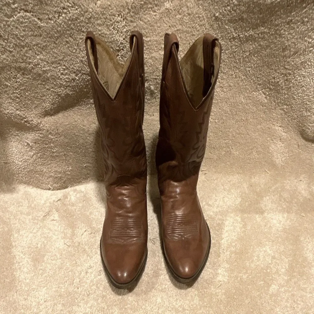 Dan Post 6539 Round Toe Golden Brown Cowboy Western Boots Men's size 8 D
